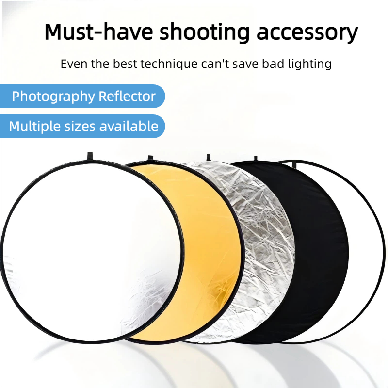 Photography Lighting Set - 2-in-1 양면 금은 반사판 휴대용 접이식