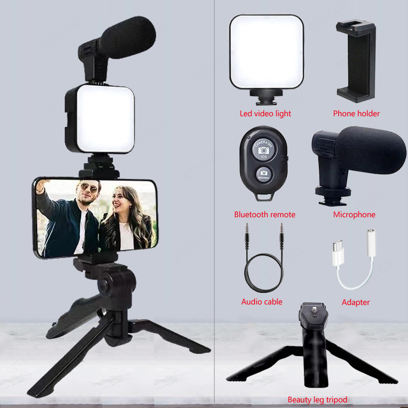Iris Photography Led Lighting Pack - AY49 스마트폰 브이로그 키트 (삼각대, 휴대폰