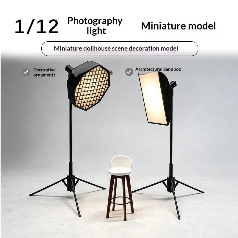 1/12 스케일 미니어처 사진 스튜디오 액세서리 세트  - Photography Lighting Set 리뷰 및 가격
