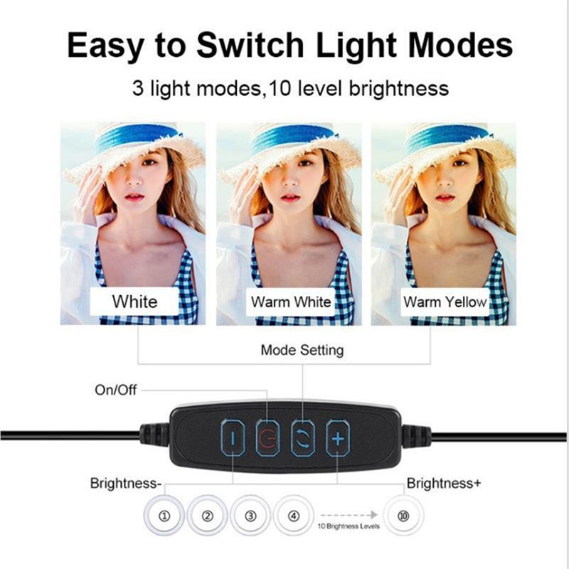 조광 가능한 LED 링 라이트, 전문 USB 셀카 램프 - Photography Lighting Meter 리뷰 및 가격