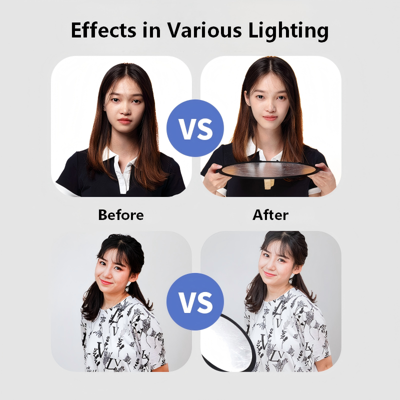 2-in-1 양면 금은 반사판 휴대용 접이식 조명 패널 - Photography Lighting Set 리뷰 및 가격
