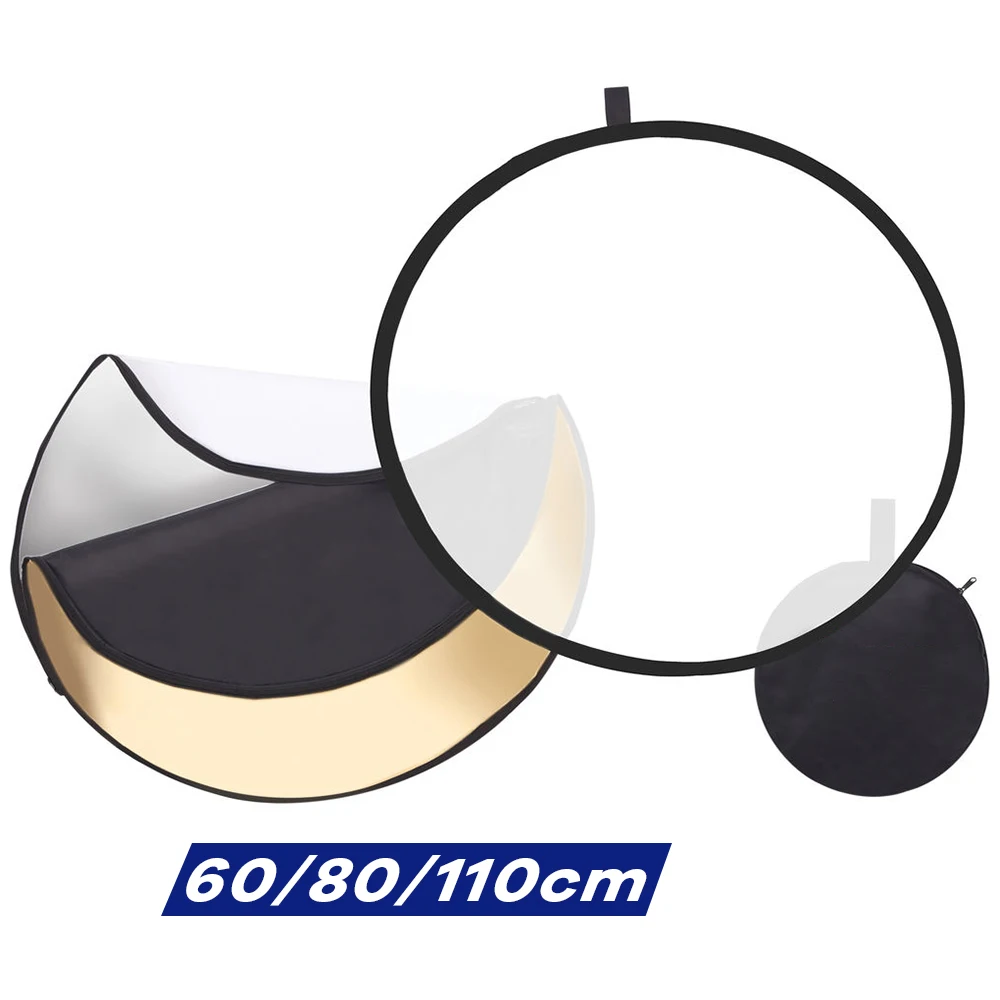 60/80/110cm 5-in-1 접이식 원형 반사판  - Photography Lighting Meter 리뷰 및 가격